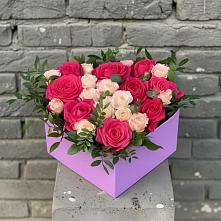 Цветочная композиция из Розы в коробке #REPLACE_PRED# Дедовске