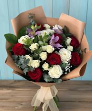 Букет цветов из:  Розы и Альстромерии #REPLACE_PRED# Дедовске