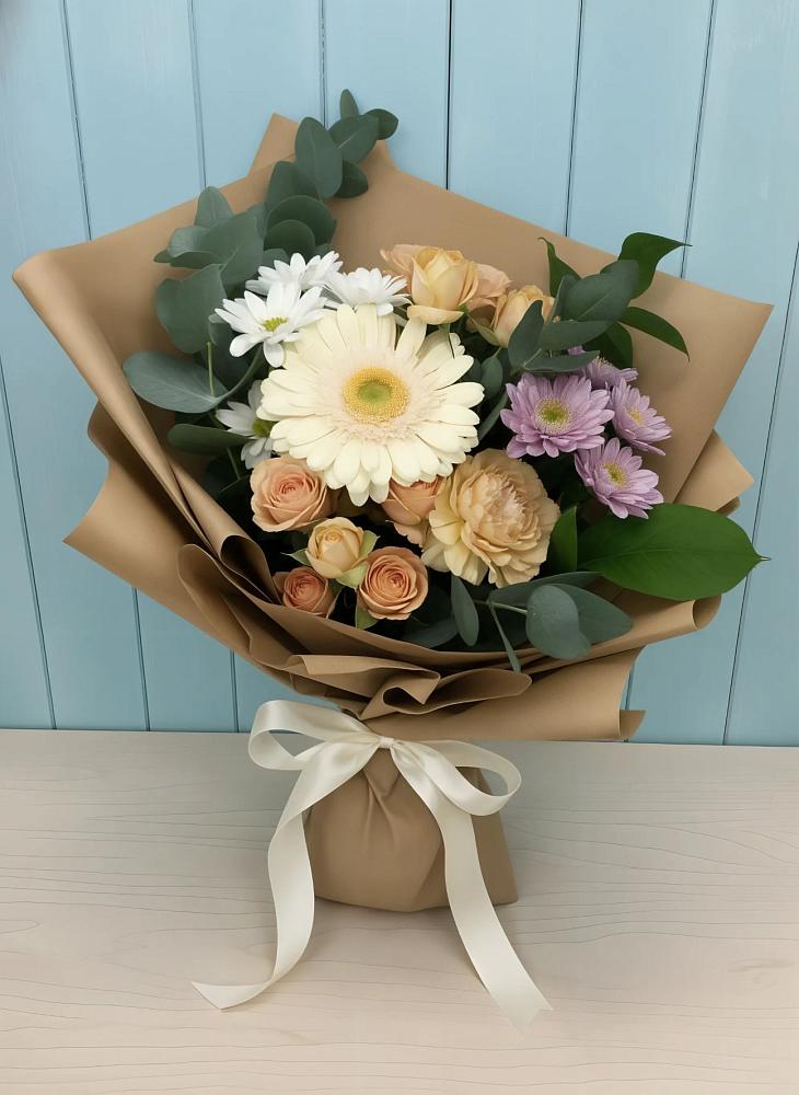 Букет цветов из: Герберы и Хризантемы в Дедовске