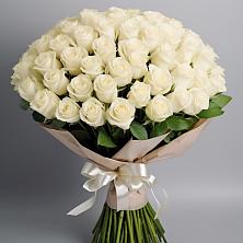 Букет 101 беля роза Белоснежка в Дедовске