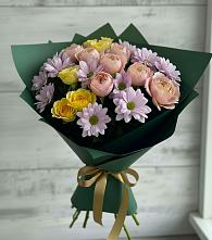 Букет цветов из:  Хризантемы и Розы в Дедовске