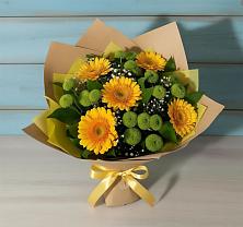 Букет цветов из:  Герберы и Хризантемы в Дедовске