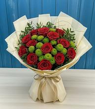 Букет цветов из:  Розы и Хризантемы в Дедовске