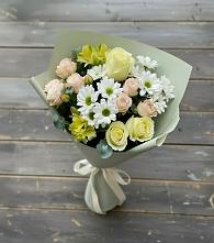 Букет цветов из:  Альстромерии, Розы и Хризантемы #REPLACE_PRED# Дедовске