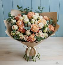 Букет цветов из:  Альстромерии и Розы #REPLACE_PRED# Дедовске